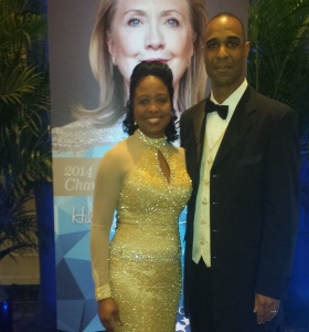 Dr. Shirley with her Husband at a formal event