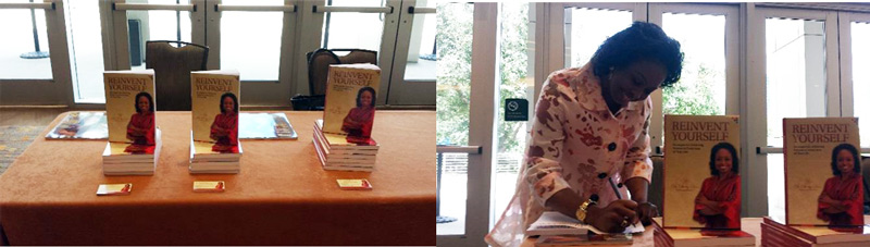 Dr. Shirley Davis at a book signing